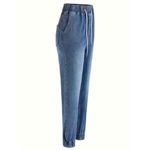 Pantalon en jean léger pour homme, tissu en mélange de coton doux et confortable, idéal pour l'été, les tenues décontractées, les voyages et le quotidien - Product Image 5