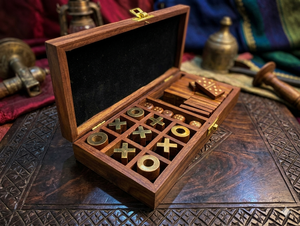 Juego de Dominó Doble Seis de Madera Marrón Ecológico Hecho a Mano por Fabricante Indio, Juego Familiar para Fiestas - Product Image 6