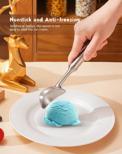 Cuillère à glace en acier inoxydable, outil de service professionnel pour desserts, poignée confortable, outils manuels pour la glace - Product Image 3