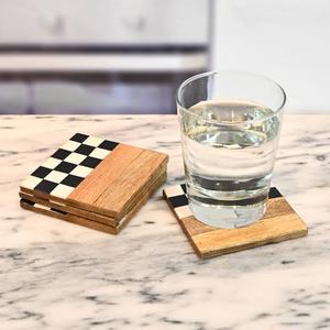 Quality Design Resin Inlay Coaster Set MDF Coaster Resin Coaster MDF Resin Inlay Coaster Place Mats at very competitive Price - Product Image 6