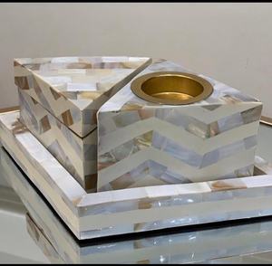 High Quality Wood Incense <b>Burner</b> with Mother of Pearl Inlay Ramadan Mubkhar <b>Bakhoor</b> <b>Burner</b> for Eid Gifts - Product Image 3