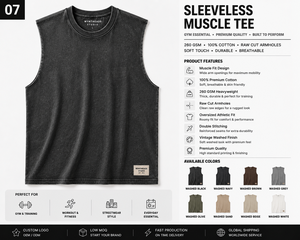 Wholesale Custom Vintage Retro 100% Cotton Oversized Knitted Breathable Streetwear Tank Top Men Acid Wash Sleeveless <b>T</b>-<b>Shirt</b> - Product Image 2