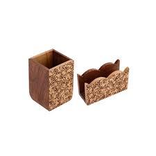 Wooden Pen Holder Stand for Office Desk Handcrafted Desktop Organizer for Pens Pencils Stationery - Product Image 6