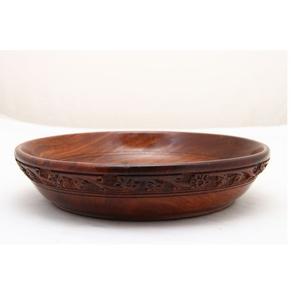 Ensemble de 3 bols de service ronds en bois naturel pour la table à manger à la maison, les dîners de mariage, les collations - Product Image 6