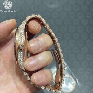 Montre de luxe pour homme Charm Jewells, mouvement mécanique analogique, lunette sertie de diamants, boîtier de 40 mm, bracelet en acier inoxydable, étanche 10 bars - Product Image 3
