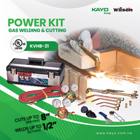 Kit de soudage et de découpe au gaz oxygène-acétylène professionnel Kayo/Wilson KVHB-21, robuste