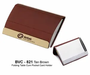 Estuche Premium para Tarjetas de Visita, para Regalos Corporativos, Color Marrón Claro, Plegable, con Espacio para Tarjetas de Visita - Product Image 1