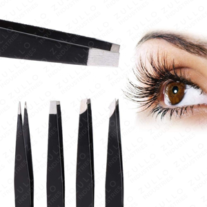 Ensemble de pinces à épiler professionnelles en acier inoxydable, pinces à épiler inclinées, précision, antistatiques, kit d'outils de beauté et de soins personnels - Product Image 3