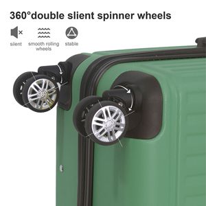 Set di Valigie Premium in ABS Verde Frutta a 3 Pezzi 20" 24" 28" con Manico Multi-Posizione e Ruote Silenziose Girevoli - Product Image 5