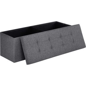 Banc de rangement pliable de 43 pouces, repose-pieds et banc de lit, capacité de 660 lb, utilisation en atelier - Product Image 1