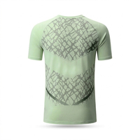 T-shirt de sport tricoté Sapeemo Sports 2026 pour homme, col en V, brodé, coupe classique, séchage rapide, respirant, manches courtes, 220g