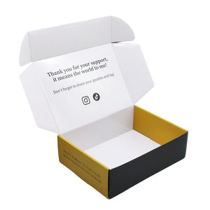 <b>Black</b> & White Custom Mailer <b>Boxes</b> Luxury Corrugated Packaging - Product Image 6