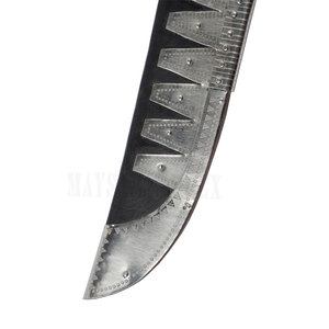 Cuchillo Vikingo Seax Long Sax con Hoja de Acero de Damasco y Mango de Madera y Hueso - Product Image 3