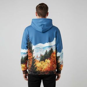 Sudadera con Capucha Sublimada para Hombre, Venta al Por Mayor OEM, Logotipo Personalizado, Resistente al Viento, Transpirable, 100% Poliéster, Alta Calidad - Product Image 2