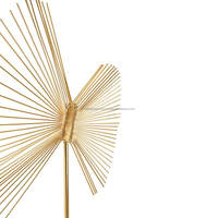 Escultura en espiral de alambre dorado abstracto, escultura de hoja de exposición para el hogar, oficina, escritorio, sala de estar, mesa, decoración, artículo de regalo decorativo