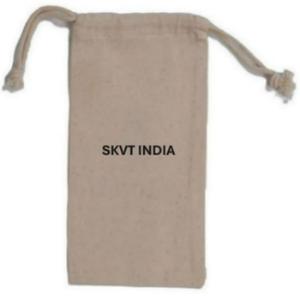 Custom Printed Logo 100% Organic Cotton Drawstring Bag Eco-Friendly Reusable Jewelry Pouch Silk Screen Printed Recyclable Craft - Product Image 2