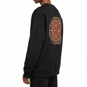 Sudadera de Forro Polar para Hombre, Cuello Redondo, Diseño de Personajes Bordados, Resistente al Viento e Impermeable, Mezcla de Poliéster/Algodón, Corte Regular - Product Image 3