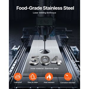 Calentador de Botellas Eléctrico Comercial de 0.8L, Dispensador de Queso de Plástico y Calentador de Fudge Caliente con Temperatura Ajustable de 86-185F - Product Image 5