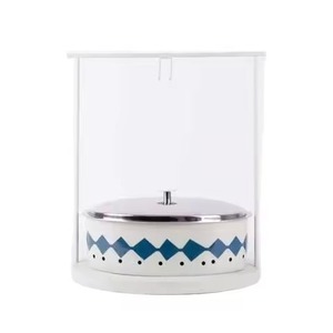 Casserole style vintage, base noire, cuivre métallique, couvercle en forme de dôme style tajine, pour service hôtelier. - Product Image 4