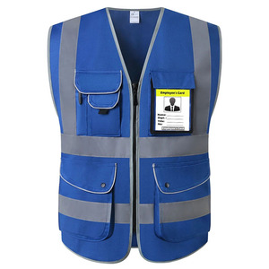 Chaleco de Seguridad Reflectante Naranja de Alta Visibilidad con Bolsillos, Cierre de Cremallera, Uniforme de Trabajo, Diseño Transpirable Unisex - Product Image 5