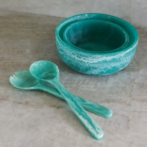 ชุดชามเสิร์ฟเรซิ่นขัดเงาแบบรักษ์โลก พร้อมช้อน สำหรับตกแต่งโต๊ะอาหาร เพิ่มความสวยงามให้กับการรับประทานอาหาร - Product Image 1