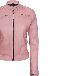 Blouson Moto Rose Universitaire Coupe Slim Fermeture Éclair Longueur Standard Unisexe Veste de Motard Tendance Vêtement d'Extérieur Moto - Product Image 3