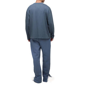 T-shirt en coton respirant pour homme, manches longues, coupe décontractée, logo minimaliste, style streetwear, idéal pour la vente en gros sous marque privée - Product Image 2