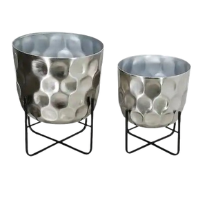 Nouvelle Arrivée : Pot de Fleurs en Fer pour Jardin, Décoration de Sol, Balcon, Finition Moderne, avec Support - Product Image 6