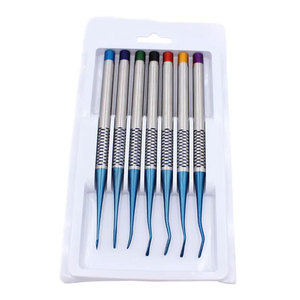 Instrumentos Quirúrgicos Dentales, Juego de 7 Piezas, Elevadores de Raíces para Implantes Dentales, Extractor de Dientes y Huesos, Titanio - Product Image 2
