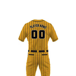 Nouvelle conception, uniforme de baseball respirant pour hommes, polyester durable, taille élastique, vêtements de sport, logo personnalisé, ensemble maillot et pantalon de baseball, taille plus - Product Image 3