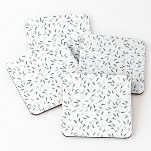 Custom Handmade Modern Luxury Meena Printed Floral Coaster <b>Set</b> with Matching Wooden Storage Eco-Friendly Decorative India - Product Image 3