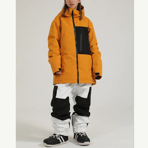 2026 Winter Snowboard Bomber <b>Jacket</b> Hooded <b>Pullover</b> Closure Standard Thickness Waterproof & Breathable Ski Suit <b>Men</b> Front Logo - Product Image 4