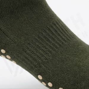 Crew <b>Socks</b> Solid Olive Green Knitted Breathable Casual Adult Regular Fit Standard <b>Thickness</b> - Product Image 5