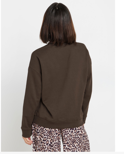 Sudadera OEM personalizada para mujer, de algodón, oversize, con cuello redondo, letras bordadas, hombros caídos y parte delantera larga - Product Image 2