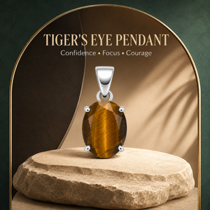 Pendentif en pierre œil de tigre, forme hexagonale, religieux, hindouisme, unisexe, anniversaire - Product Image 3