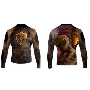 Equipo de entrenamiento sublimado MMA Bjj de manga larga para hombre de diseño personalizado de alta calidad - Product Image 1