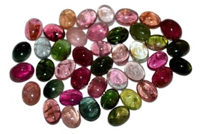 Cabujón ovalado 3x5mm Natural Multi turmalina piedra preciosa 100% Color Natural Vivaaz gemas AAA + grado tratado térmicamente IGI fabricación de joyas - Product Image 5