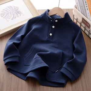 Sweat-shirt à capuche pour bébés garçons, écologique, automne, pull à capuche uni - Product Image 5