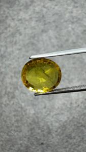 Saphir Jaune Naturel de 3,12 Ct, Coupe Ovale, Pierre Précieuse Non Montée, Origine Bangkok, Certifié GIA, pour Bijoux Fins Personnalisés - Product Image 4