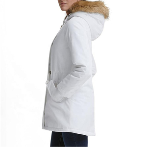 Parka en coton pour femme, veste en polaire, manteau d'hiver épais avec col en fourrure amovible, veste chaude pour femme, marque personnalisée - Product Image 2
