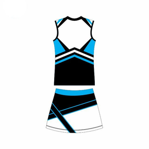 Uniforme de cheerleading pour adultes, sans manches, vert et blanc, jupe style performance, robe de spectacle - Product Image 3