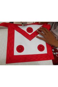MASONIC REGALIA MASTER MASON APRON BLUE LODGE ASSR APRON -FREEMASON ASSR RED APRON - Product Image 6