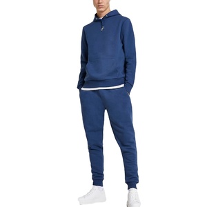 OEM 100% coton hommes joggers ensemble uni 2 pièces hommes survêtement pull à capuche et pantalon de survêtement ensemble hommes 2026 - Product Image 2