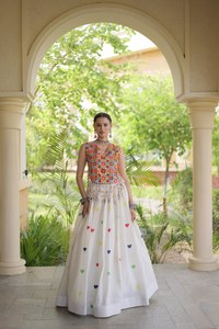 <b>Top</b> Quality Full Stitched Embroidered Work Pure Cotton Navratri Chaniya Choli From Indian Exporter and Supplier - Product Image 4