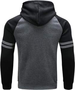 <b>Men's</b> Hooded Sweatshirt Raglan Sleeve Solid Color Pocket Breathable Casual Autumn Knitted Regular Fit - Product Image 2