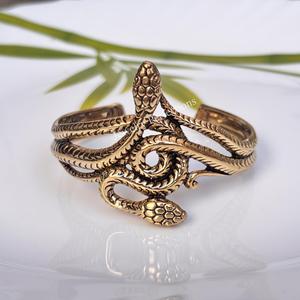 Latest designer Snake shape Brass Cuff Bangle for Women Wholesale factory price jewelry - Product Image 1