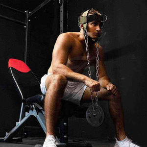 Arnés para la cabeza para ejercicios diarios de cuello, con correa ajustable y cadena resistente, para equipos de entrenamiento de fuerza en el gimnasio en casa - Product Image 6