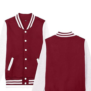 เสื้อแจ็คเก็ตวาร์ซิตี้แบบกำหนดเอง ปักโลโก้ คุณภาพสูง ทำจากผ้าขนสัตว์และหนัง แจ็คเก็ตเบสบอล - Product Image 6