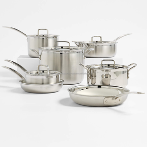 Hot Sale American Style <b>10</b>-Piece Stainless Steel Cookware Set Oven Safe Dishwasher Safe Rust-<b>proof</b> Durable - Product Image 6