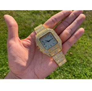 นาฬิกาเพชรโมอิสซาไนต์คุณภาพเยี่ยมสไตล์ญี่ปุ่น ดีไซน์ฮิปฮอป ประดับเพชรเต็มเรือน สำหรับแฟชั่นสตรีท ราคาส่งออก - Product Image 1